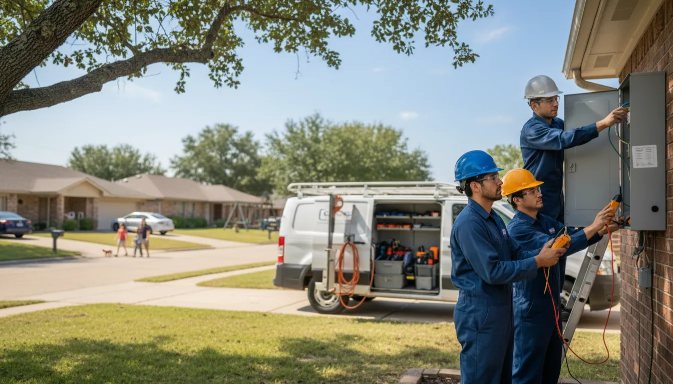 Certified electrician providing emergency electrical services in Rosharon, TX